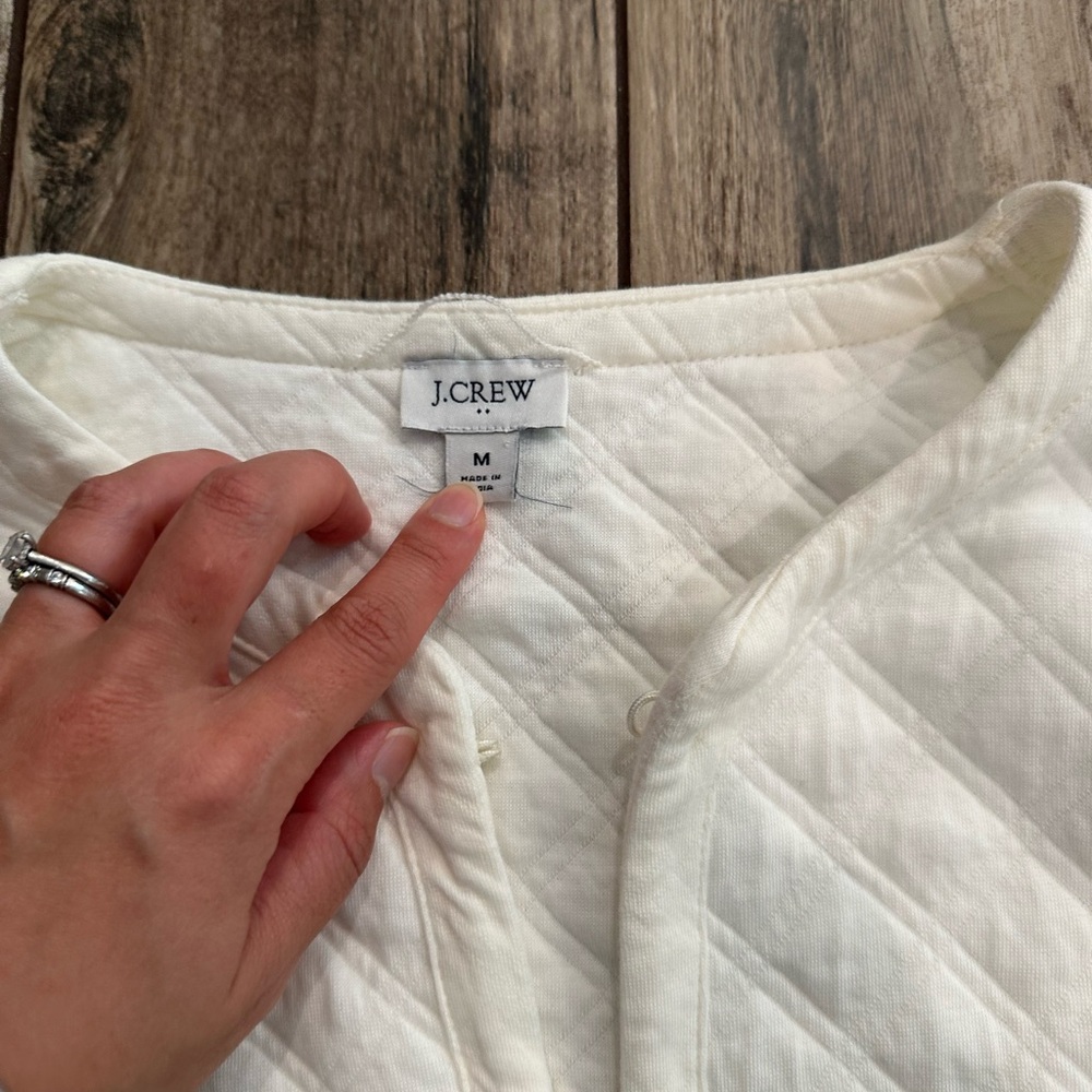 J Crew White Quilted Jacket - Picture 4 of 14